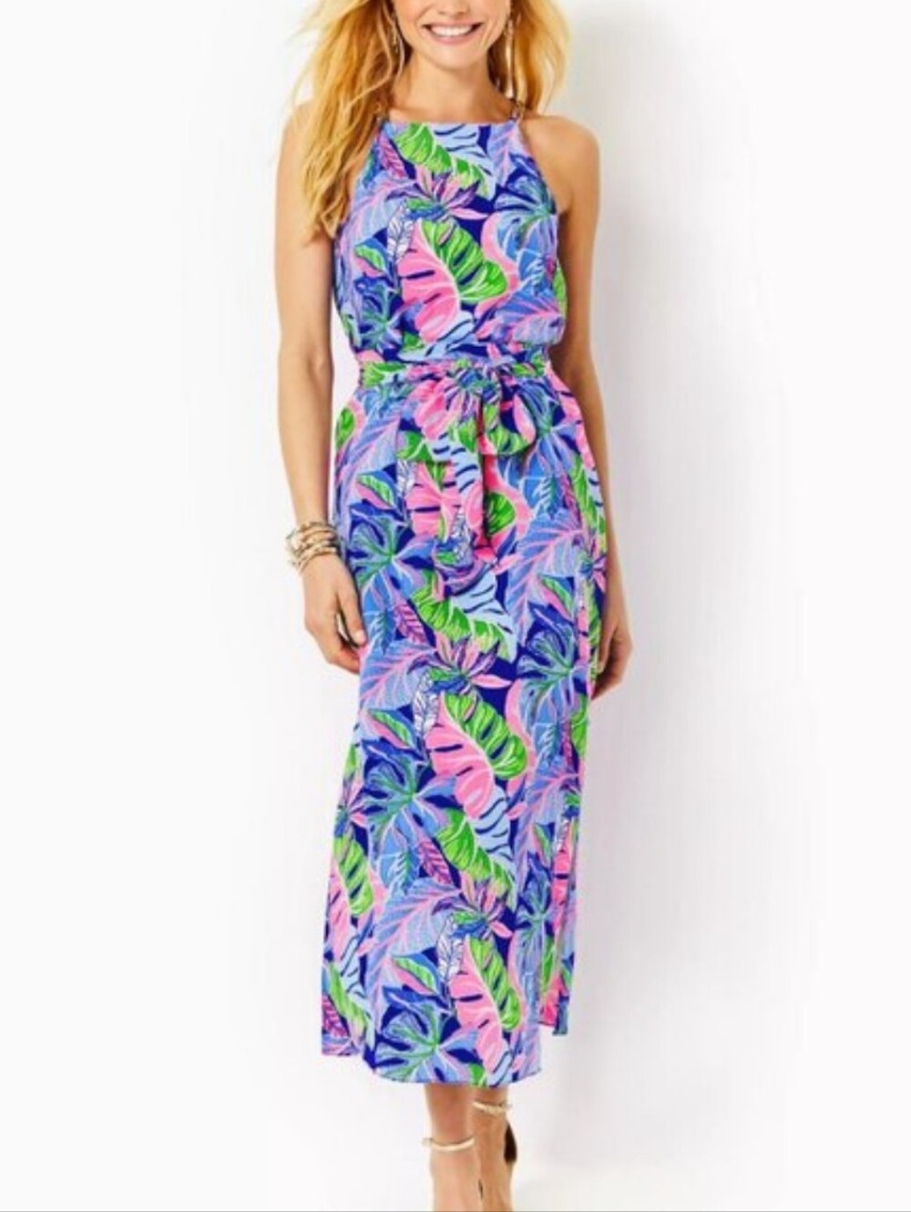 Lilly Pulitzer Joannah Silk Midi Dress size 10 NWT Stunning!!
